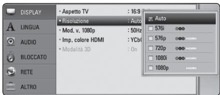 PIONEER BCS-414 - Impostazione della risoluzione - 1