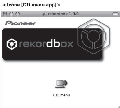 PIONEER CDJ-350-W - Lorsque le cd-rom fourni est inséré dans le lecteur CD de l'ordinateur, le lecteur CD s'ouvre sur l'écran. double-cliquez sur l'icone [cd_menu. app] - 1