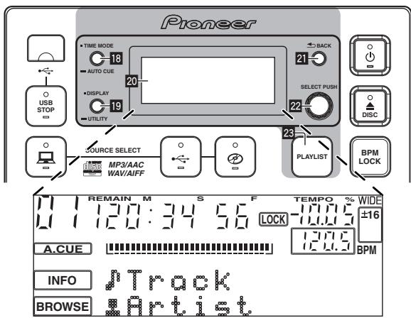 PIONEER CDJ-350-W - Displaying track information (browse section) - 1