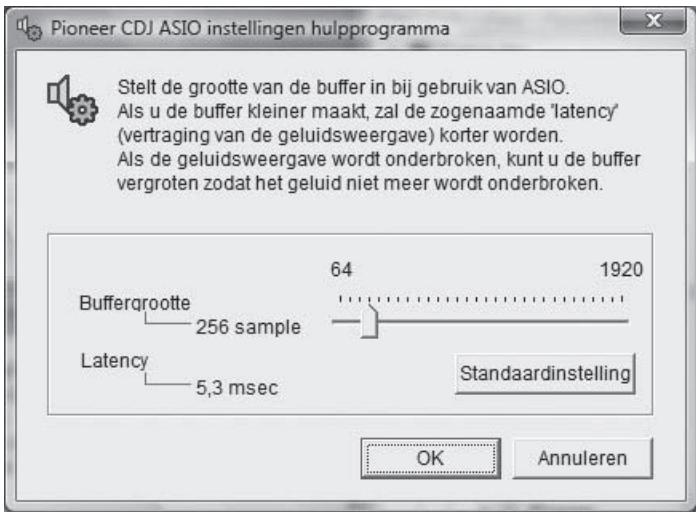 PIONEER CDJ-900 - Klik op het Windows [Starten]-menu >[Alle programma's]>[Pioneer]>[Pioneer CDJ]>[Utilidad de configuración ASIO del Pioneer CDJ ]. - 1