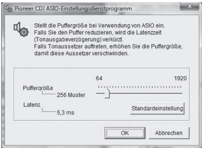 PIONEER CDJ-900 - Klicken Sie auf das Windows [Start] Menü >[Alle Programme]>[Pioneer]>[Pioneer CDJ]>[Pioneer CDJ ASIO-Einstellungsdienstprogramm]. - 1