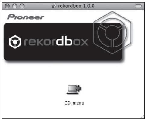 PIONEER CDJ-900 - При загрузке поставляемого CD-ROM в CD дисковод компьютера, на экране открывается CD дисковод. Дважды щелкните по иконке [CD\_menu.app]. - 1