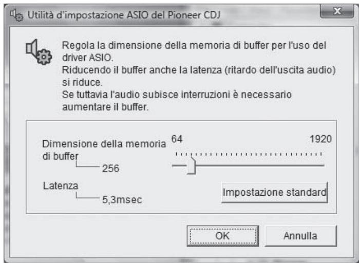 PIONEER CDJ-900 - Fare clic sul menu Windows [Start]>[Tutti i programmi]>[Pioneer]>[Pioneer CDJ]>[Utilità d'impostazione ASIO del Pioneer CDJ]. - 1