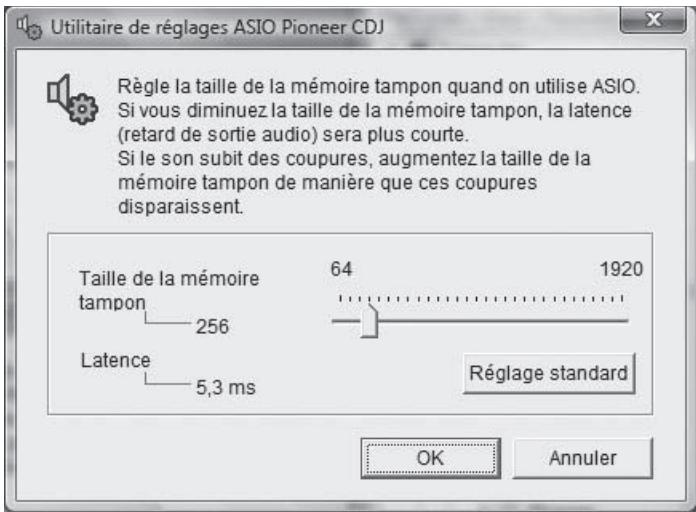 PIONEER CDJ-900 - Cliquez sur le menu [Démarrer] de Windows >[Tous les programmes]>[Pioneer]>[Pioneer CDJ]>[Utilitaire de réglages ASIO Pioneer CDJ]. - 1