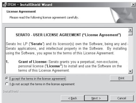 PIONEER DDJ-S1 - Accept the license agreement (select [I accept the terms in the license agreement]), and then click [Next]. - 1
