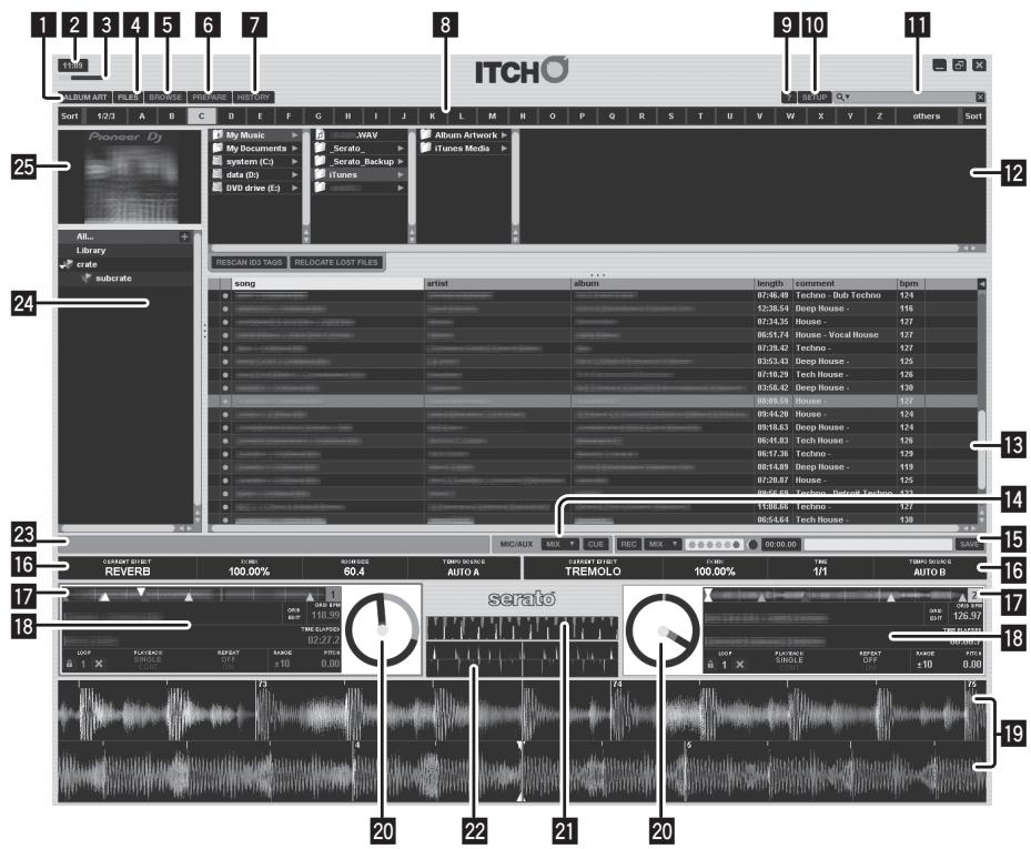 PIONEER DDJ-S1 - Bildschirm, wenn这点 Gerät angeschlossen ist - 1