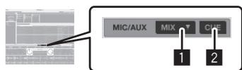 PIONEER DDJ-S1 - MIC/AUX monitor control panel - 1