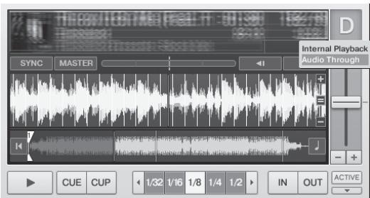 PIONEER DDJ-T1 - Click [▼] on deck [D]. - 1