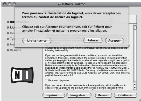 PIONEER DDJ-T1 - Si vous acceptez le contenu du contrat d'utilisation, cliquez sur [acceptor] - 1