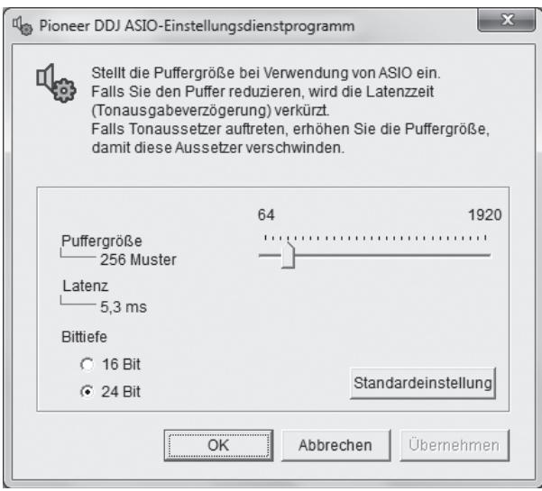 PIONEER DDJ-T1 - Klichen Sie auf das Windows [Start]-Menu > [Alle Programme]>[Pioneer]>[DDJ]>[DDJ ASIO-Einstellungendienstprogramm]. - 1