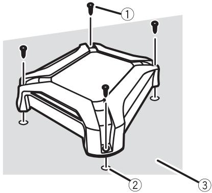 PIONEER GM-5500T - Install the amplifier with the use of supplied tapping screws (4 mm × 18 mm). - 1
