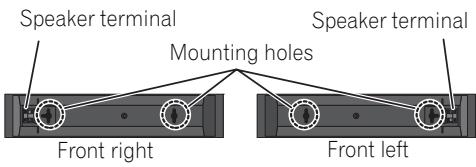 PIONEER HTP-700 - Attaching the speakers - 1