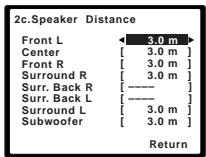 PIONEER HTP-700 - Selecteer 'Speaker Distance' in het Manual SP Setup menu. - 2
