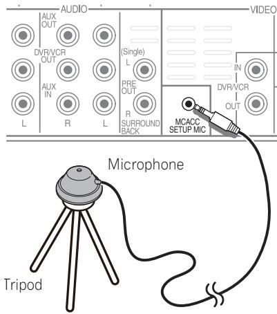 PIONEER HTP-700 - Connect the microphone to the MCACC SETUP MIC jack on the rear panel. - 1