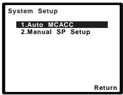 PIONEER HTP-700 - Select the setting you want to adjust. - 1