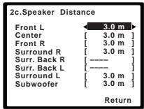 PIONEER HTP-700 - Select 'Speaker Distance' from the Manual SP Setup menu. - 2