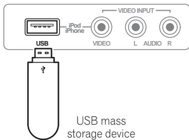 PIONEER HTP-700 - Connecting a USB device - 1
