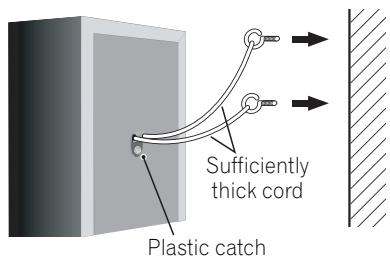 PIONEER HTP-FS510 - - Secure each of the front and surround speakers using the plastic catch provided. - 1