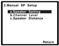 PIONEER HTP-FS510 - Sélectionnez 'Manual SP Setup', puis appuyez sur la touche ENTER. - 2