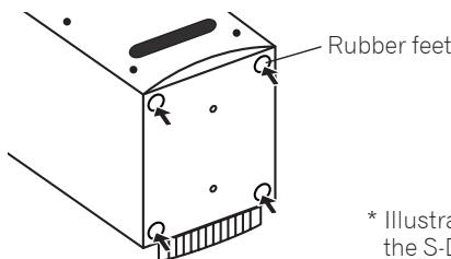 PIONEER S-DJ05 - Attaching the rubber feet - 1