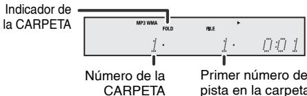 PIONEER X-HM10-S - Procedimiento para eschar el disco del MP3/WMA con el modo de carpeta activado - 2