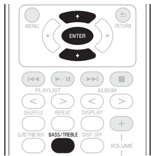 PIONEER XW-NAC3R-W - Adjusting the bass and treble - 1