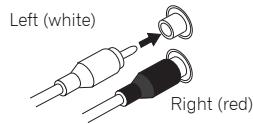 PIONEER A-20,  A-20-K,  A20 - Connecting audio cables - 1