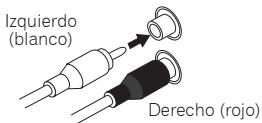 PIONEER A-50 - Conectar los cables de audio - 1