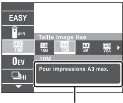 EASY W-Fi 10M 10M 10M 10M Taille image fixe 10M Pour impressions A3 max.