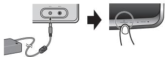 PIONEER XW-SMA1-W - Connectez l'adaptateur secteur et appuyez sur le bouton ⊙ standby/on. - 1