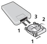 PIONEER XW-SMA1-W - Repoussez le porte-pile. - 1
