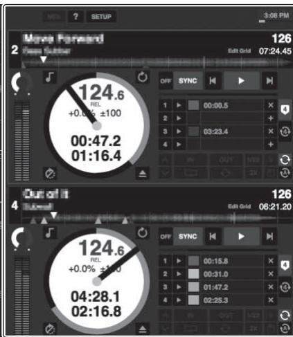 PIONEER DDJ-SX - Écran de l'ordinateur quand un morceau est charge dans le logiciel Serato DJ - 3