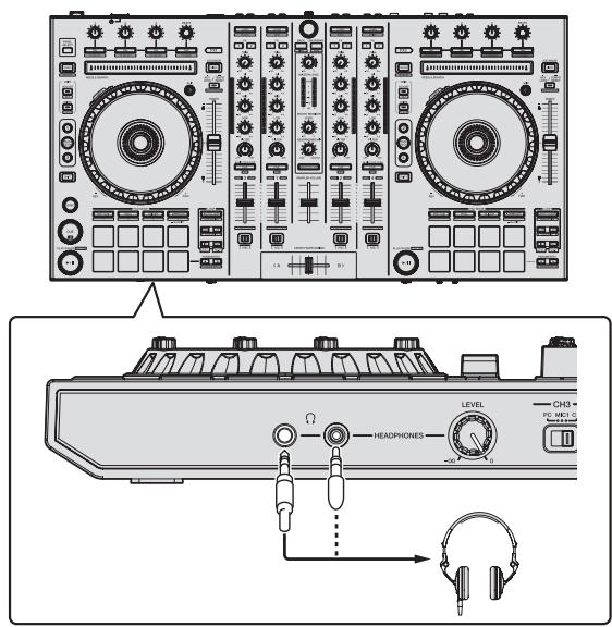 PIONEER DDJ-SX - Connect headphones to one of the [PHONES] terminals. - 1