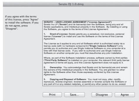 PIONEER DDJ-SX - Read the terms of the license agreement carefully, and if you agree, click [Agree]. - 1