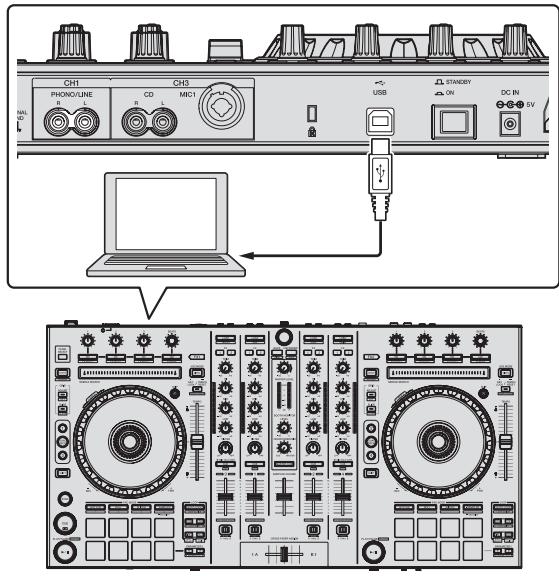 PIONEER DDJ-SX - Connect this unit to your computer via a USB cable. - 1