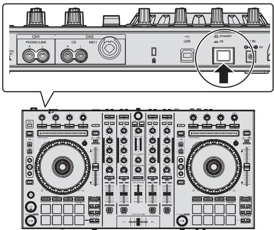 PIONEER DDJ-SX - Prima o interruptor [STANDBY/ON] no poinel posterior这对于a unidade para ligar a alimentacao这对于a unidade. - 1