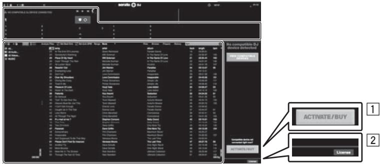 PIONEER DDJ-SZ - Ecrã do computador imeditamente après o software Serato DJ ser executado - 1