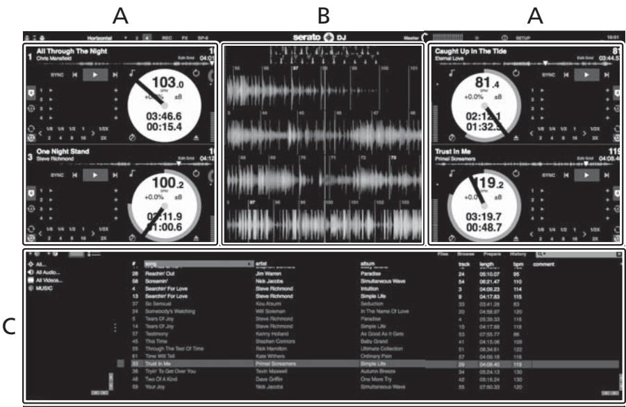 PIONEER DDJ-SZ - Computerbildschirm wenn ein Track in der Serato DJ-Software geladen ist - 1