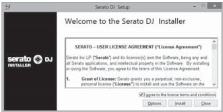 PIONEER DDJ-SZ - Lisez attentivement les termes du contrat de licence et, si vous acceptez, sélectionnez [I agree to the license terms and conditions] puis cliquez sur [Install]. - 1