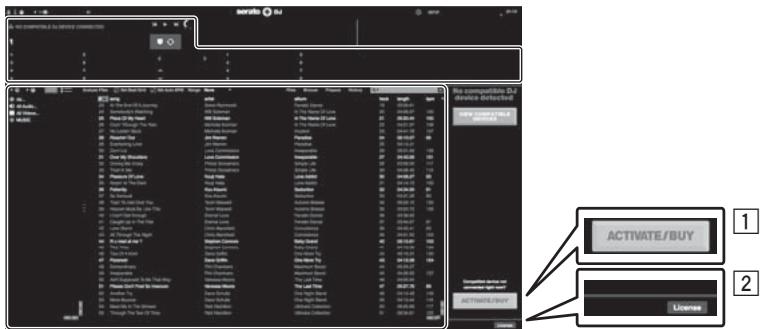 PIONEER DDJ-SZ - Schermata del computer subito after il lancio di Serato DJ - 1
