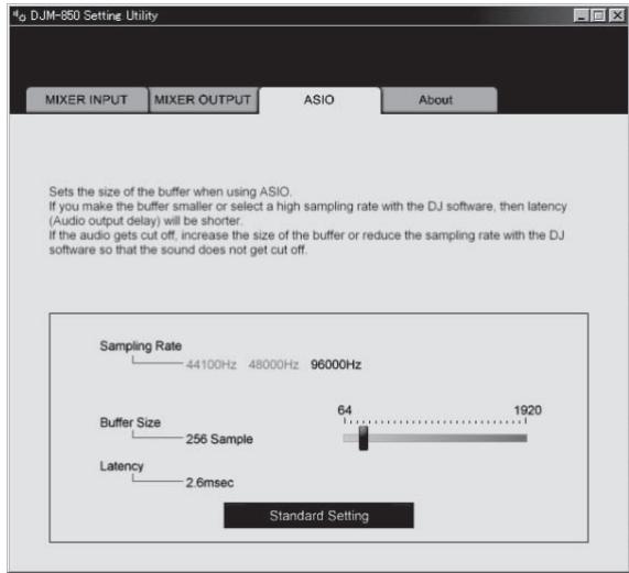PIONEER DJM-850-K - Click the [ASIO] tab. - 1