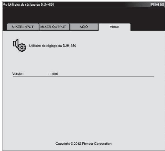 PIONEER DJM-850-K - Cliquez sur l'onglet [About]. - 1