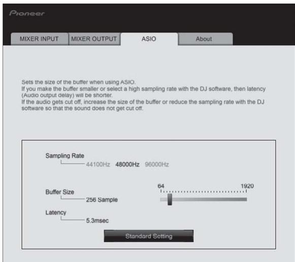PIONEER DJM-900SRT - Click the [ASIO] tab. - 1