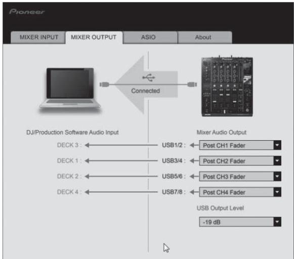 PIONEER DJM-900SRT - Click the [MIXER OUTPUT] tab. - 1