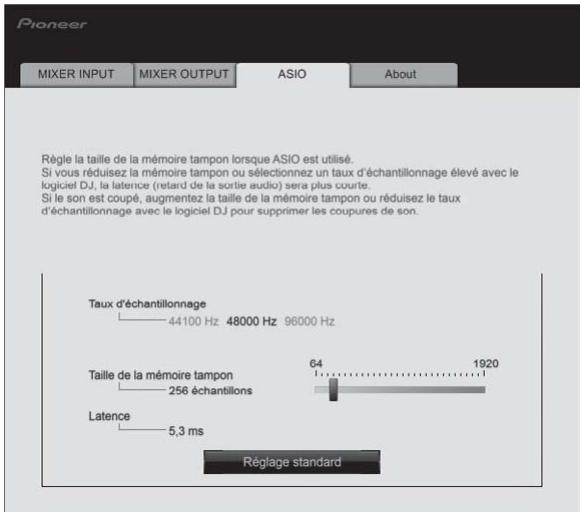 PIONEER DJM-900SRT - Réglage de la taille de la mémoire (lorsque ASIO de Windows est utilisé) - 1