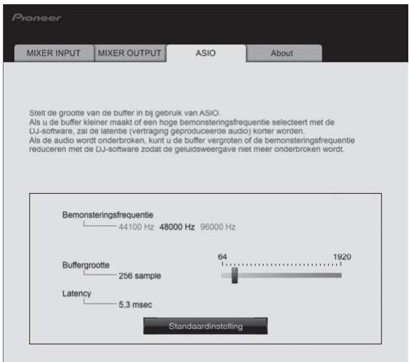 PIONEER DJM-900SRT - Aanpassen van de buffergrootte (bij gebruik van Windows ASIO) - 1