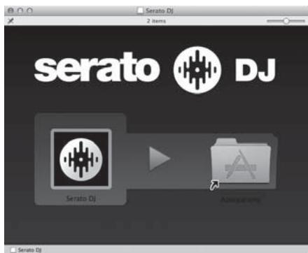PIONEER DJM-900SRT - Als het volgende scherm verschijnt, kunt u het [Serato DJ]-pictogram naar het [Applications]-mappictogram slepen. - 1