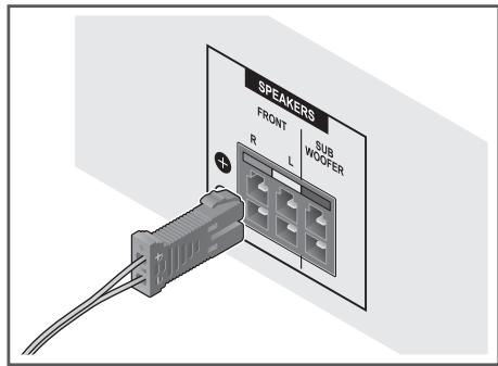 PIONEER MCS-FS131 - Sluit de luidsprekerkabels op de speler aan - 1