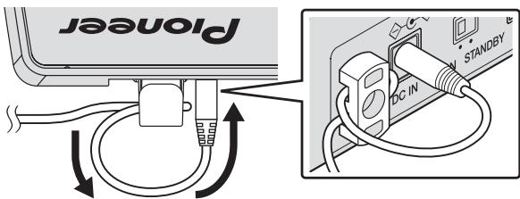 PIONEER RMX-1000 - Utilisation du crochet de cordon - 3