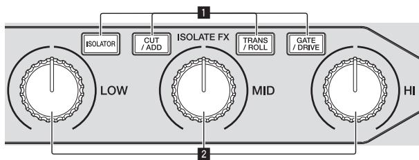 PIONEER RMX-1000 - ISOLATE FX Sektion - 1